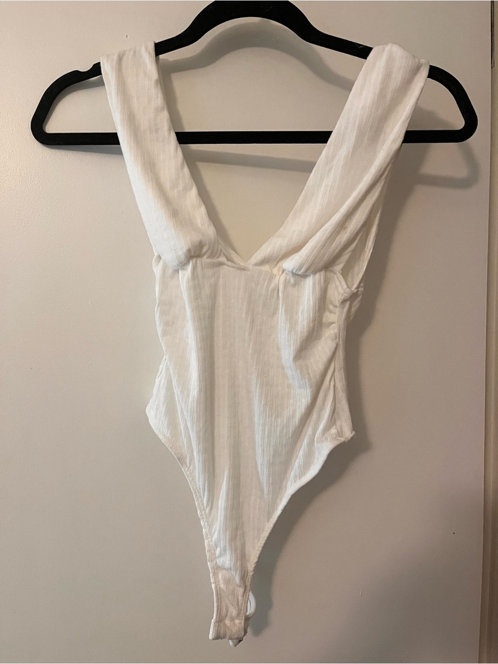 Out From Under Urban Outfitters Ribbed White Bodysuit